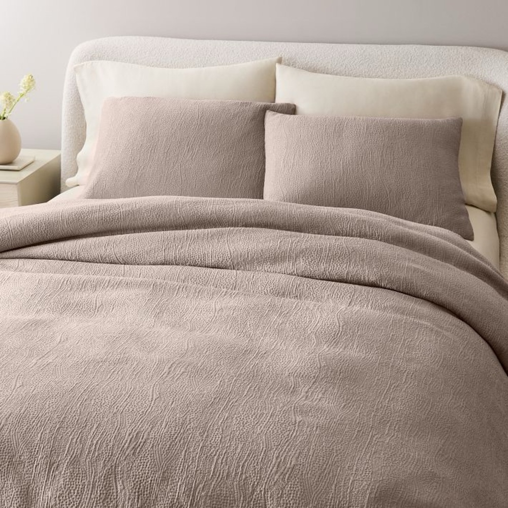 West Elm Silky TENCEL & Cotton Matelasse Duvet Cover